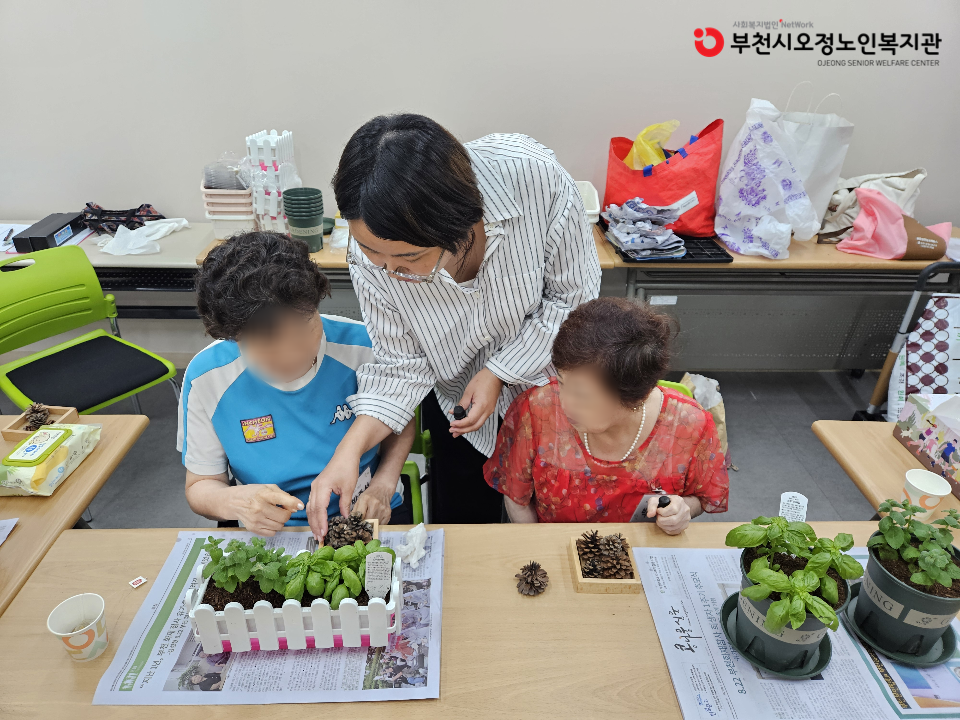 2025년 노인맞춤돌붐 특화서비스 3집단 원예치료 프로그램 '허브처럼